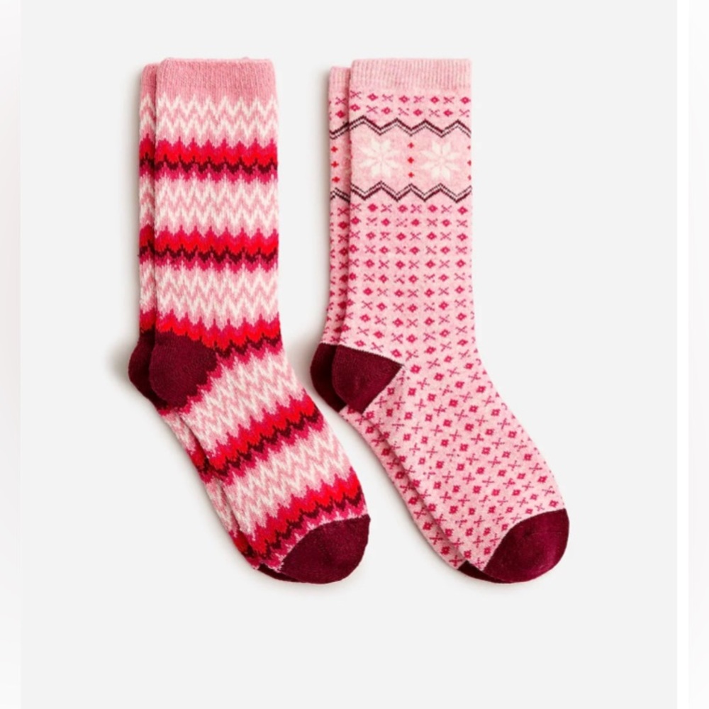 Jcrew Cozy Fair Isle socks two-pack